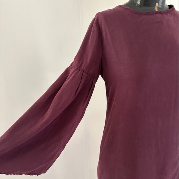 Anthropologie Cloth & Stone Purple Tiffany Tunic Dress Tie Back - Picture 2 of 4